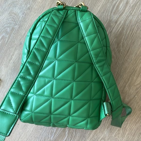 Zara Emerald Green Quilted Backpack main image 6